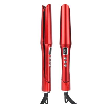 China Professional MCH Fast Heating Titanium Plate 2 IN 1Dual Voltage Tupli Shape Hair Straightener Flat Iron for sale