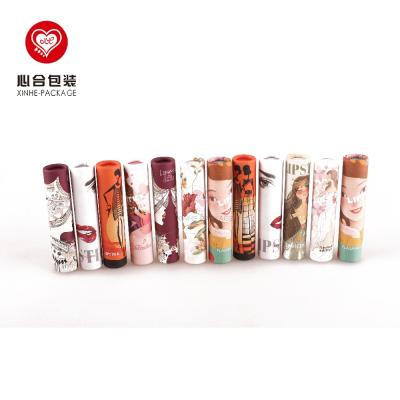 China Recycled Materials Perfect Lipstick And Lip Balm Paper Tube Packaging 3.5g With Low MOQ OEM Customized Logo for sale