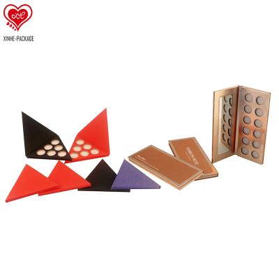 China Empty Recycled Magnetic Luxury Eco-Friendly Paper Cardboard Eyeshadow Palette With Mirror Hot Sales Packaging Box For Cosmetics for sale