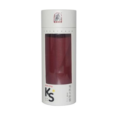 China Handmade Eco Friendly Recycled White Cylinder Cardboard Tube Packaging With PVC Window for sale