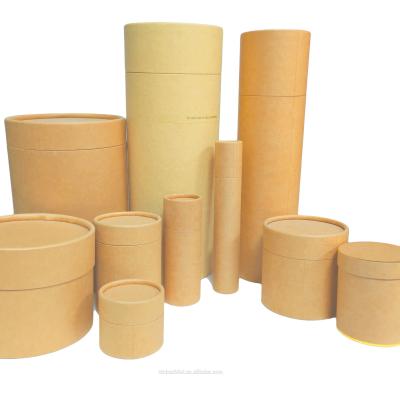 China High Quality Recycled Materials Biodegradabile Round Recycle Cardboard Kraft Paper Gift Box Packaging Tube for sale