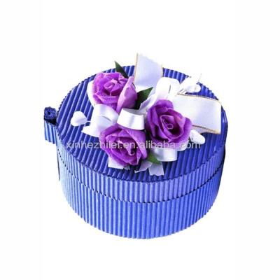 China Handmade Customized Luxury Flower Box Cardboard Gift Round Flowerbox Made in Guangdong for sale