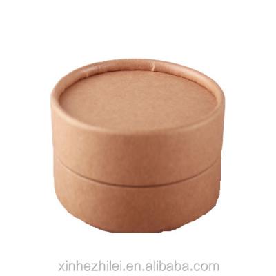 China Aseptic Plain Brown Kraft Paper Cylinder Boxes For Packaging/Round Kraft Box For Soap Tube/Kraft Paper For Tea Packaging for sale