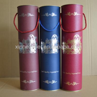 China Hot-selling 2014 Luxury Decorative Wine Paper Tube Box Recyclable for sale