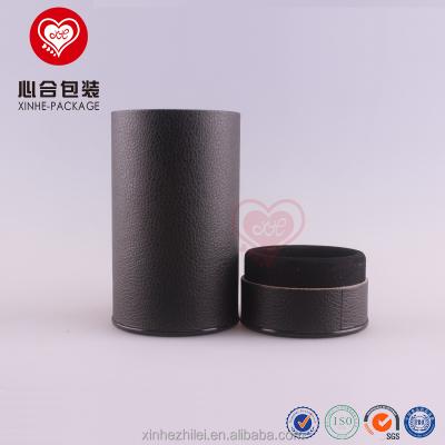 China Cylinder biodegradable black paper box for perfume packaging box/carton/essential oil cylinder packaging tube bottle packaging paper box for sale