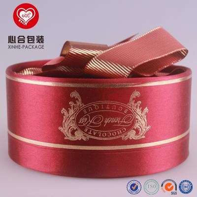 China Wholesale Recycled Materials Chocolate Bar Packaging Box/Fancy Chocolate Gift Paper Packaging Box With Ribbon/Around Cardboard Acrylic Chocolate Box for sale
