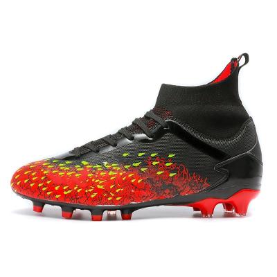 China 2022 High Ankle Sports CR7 Superfly Wear Resistant Indoor Futsal Football Turf Kicks Rubber Cheap Sole Mens Soccer Shoes for sale