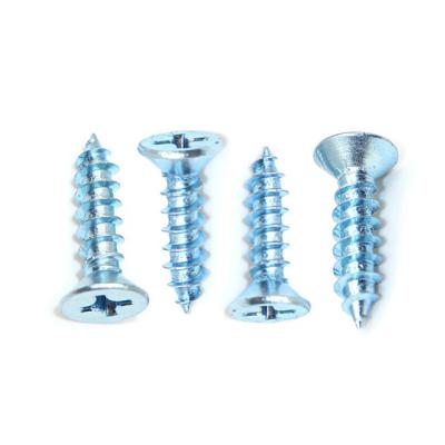 China Flat Made In China Top Quality High Tensile Screws White Galvanized Self Tapping Screw for sale