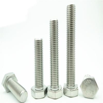 China DIN933 Stainless Steel Bolt Construction Hex Head Bolts With Full Thread for sale