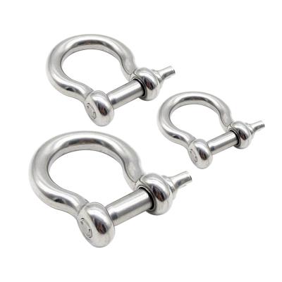 China High Quality Hot Forged Heavy Industry Bow Shackle Stainless Steel Shackles for sale