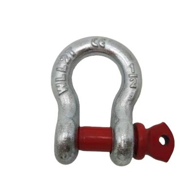 China Heavy Industry Galvanized Steel Forged Screw Pin Anchor Lifting Rigging Bow Shackles for sale