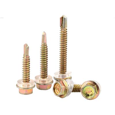 China Quality Flat Carbon Steel Low Price Warranty Hex Drilling Nails Manufacturer Drill Roof Screw Tail Bolt for sale