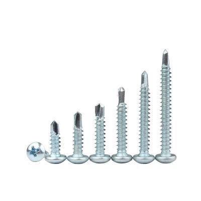 China Latest Design Top Quality Hardware Tools Carbon Steel Flat Cross Pan Head Drilling Nails Screw for sale