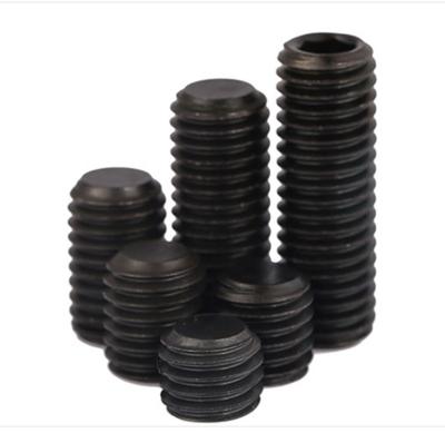 China DIN913-45H flat head set screw m3 m4 m10 m12 m16 flat hex socket alloy steel and black oxide set screw for sale