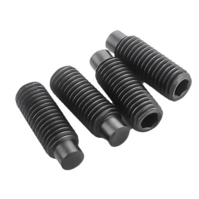 China DIN915-45H Alloy Steel Hex Socket Black Flat Screws m3 m4 m5 m6 m8 m10 m12 and Convex End Flat Head Set Screws for sale