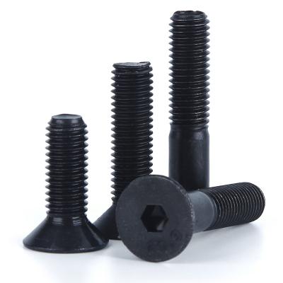 China Newest Design Good Quality Hexagon Flat Head Socket Black Fixing Screw Price for sale