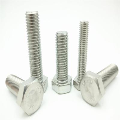 China DIN933 Stainless Steel Bolt Construction Fasteners Hex Head Bolt With Full Tread for sale