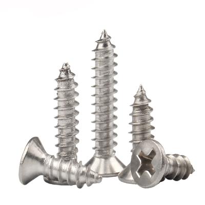 China Hot Selling Stainless Steel Unique Design Stainless Steel Cross Recessed Flat Head Self Tapping Screw for sale