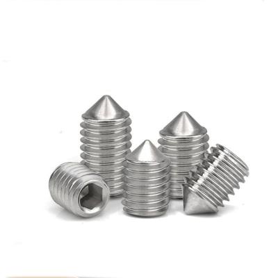 China Wholesale High Quality Stainless Steel Hexagon Socket Set Screw Fasteners With Taper Point for sale