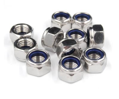 China Heavy industry stainless steel hex nut thickened lock nut nylon nylock nut din982 for sale