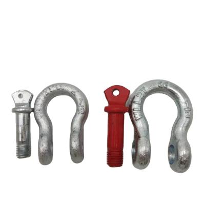 China Heavy Industry Galvanized Steel Forged Screw Pin Anchor Lifting Rigging Bow Shackles for sale