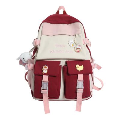 China Large Capacity Anti-theft Schoolbag Junior High School Student Sweet Feminine Girls Sport Bear Increasing Backpack for sale