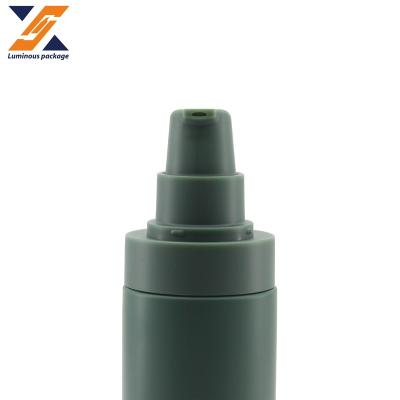 China Eco Friendly Single Wall 150ml Thick PET Plastic Green Lotion Bottles PET Cosmetic Bottle With Pump for sale