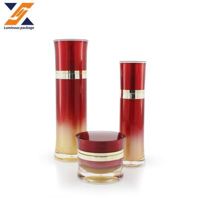 China 30/50g PMMA Modern Cosmetic Cream Cylinder Jar Packaging Acrylic Lotion Bottles 30/60/100/120ml for sale