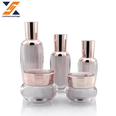 China Popular New Design Acrylic Cosmetic Packaging Lotion Bottle 30ml 50ml 100ml PMMA Cream Jar 30/50g for sale