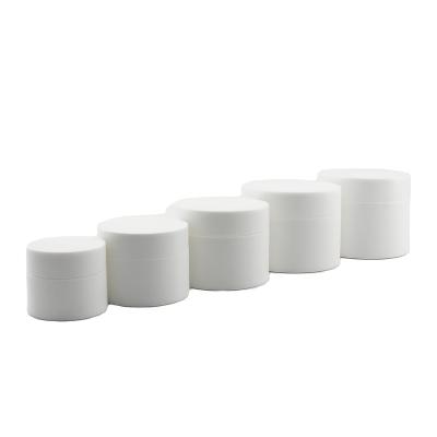 China Plain Matte Plastic Jar 1oz Small 15g 30g 50g 80g 100g PP Cosmetics Cream Empty Jars White Ointment Jars for sale