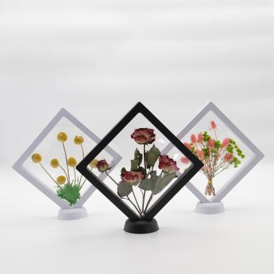 China Fashional BX-16 Handmade Decorative Flower Memorabilia PE Film Photo Frame Display Boxes Preserved Dry Flowers Wedding Decoration Decor for sale