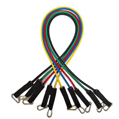 China Theraband Portable Wholesale Long Loop Equipment 11pcs 100lbs Resistance Bands Set for sale