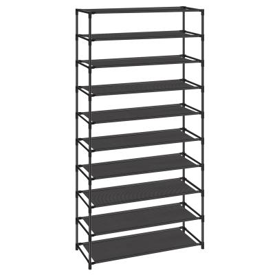 China SONGMICS 10 Tier Bathroom Shoe Display Rack Rack Shelves Shoes Rack Rack Storage Shoe Plastic Rack for sale