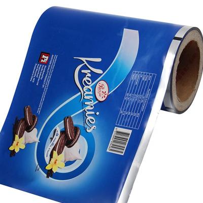 China Moisture Proof Custom Printed Multilayer Laminated Film For Cookies Packing Film Roll For Auto-wrapping Machine for sale