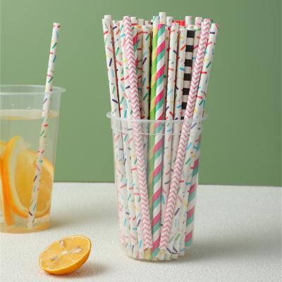 China Recyclable Popular decorative pink food grade for drinking paper straws for sale