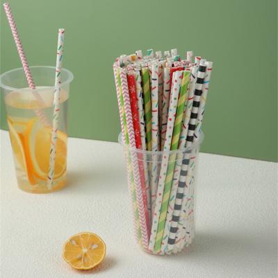 China Recyclable Manufactory wholesale mixed color bulk thanksgiving paper straws for sale