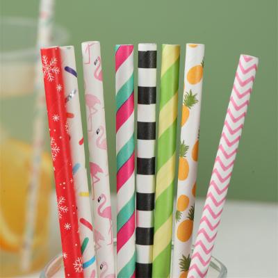 China Recyclable Factory direct selling recyclable bulk striped paper straws for sale