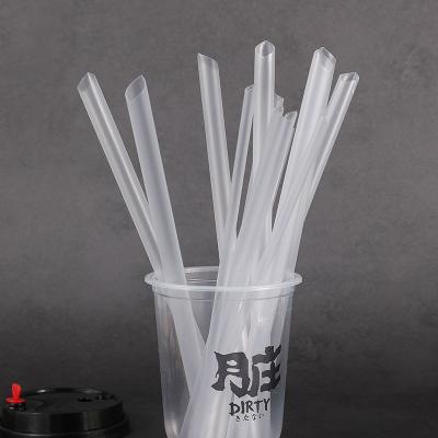 China Drinking Beverage Individual Package Dark Green Custom Plastic Disposable Boba Straws Christmas Plastics Straw for sale