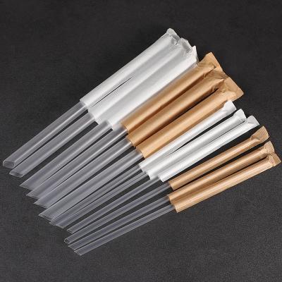 China Drinking Beverage Disposable Boba Straws Individually Wrapped Drinking Straws Plastic Straws for Bubble Tea for sale