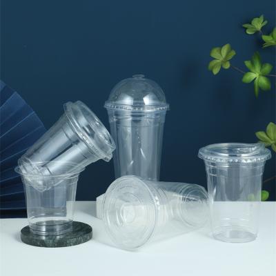 China Single Wall Made in china tea yogurt cups wholesale disposable juice pet plastic cup for sale