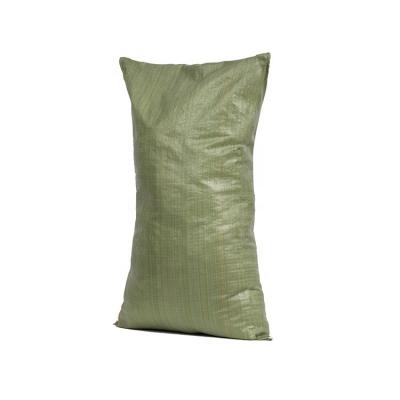 China Cheap Russia Kazakhstan Packaging Green PP Woven Bag Garbage 50kg Waste PP Woven Bag Garbage for sale