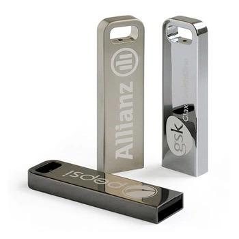 China Custom Rectangle Stainless Steel Premium Promotion Gift Laser Engraved Metal Case 8GB 16GB 32GB USB Stick for sale