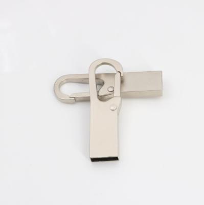 China Metal Factory Price Logo Print Metal Material Bulk 8gb Carabiner Hook Usb Stick for sale