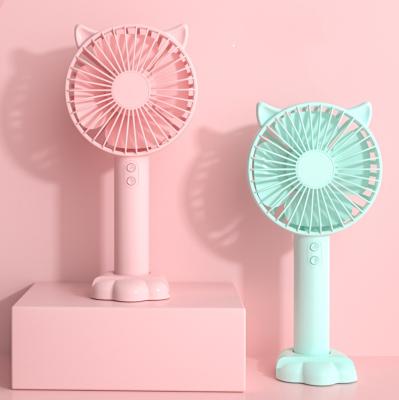 China Mini Fans Hot Selling Portable Battery Charging Stand Phone Holder USB Electric Rechargeable Hand Cooling Fan Small for sale