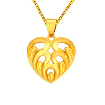 China Neo-Gothic Pendant Necklace For Mens Womens Hiphop Yellow Gold Plated Stainless Steel Box Chain Hear Shaped India Wedding Jewelry Amazon for sale