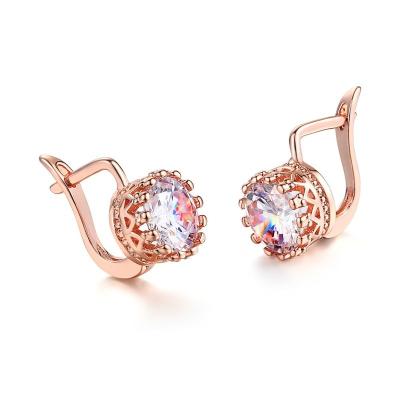 China Luxury BOHEMIA Gemstone Statement Earrings For Women Silver Filled Rose Gold Filled Zircon Earrings Clip Earring Jewelry S925 for sale