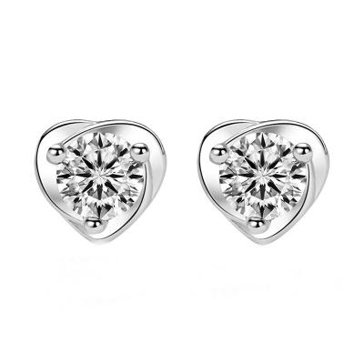 China Original BOHEMIA 925 Sterling Silver Earrings For Women Party Wedding Luxury White Gold Diamond Earrings Stud Female Statement Jewelry for sale