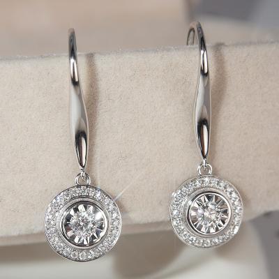 China CLASSIC S925 Diamond Earring Plated Silver Filled For Women Fine Aretes De Mujer Bizuteria Jewelry Gemstone Oorbellen Earrings Drop Ship for sale