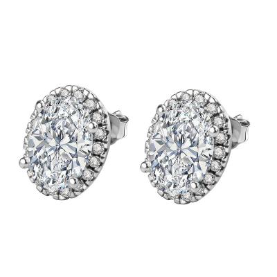 China BOHEMIA Garnet Jewelry White Moissanite Earring 925 Stud Earrings Stud Earring Fine Silver Women's Alloy White Silver Color for sale