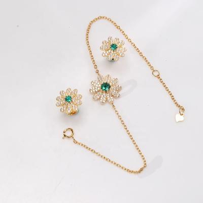 China New POP FASHION Women Enamel Daisy Flower Adjustable Gold Plated Cuff Bracelet Bangle Daisy Flower Jewelry Cute Vintage for sale